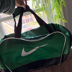 Nike Green and Black Men's Duffel Bag